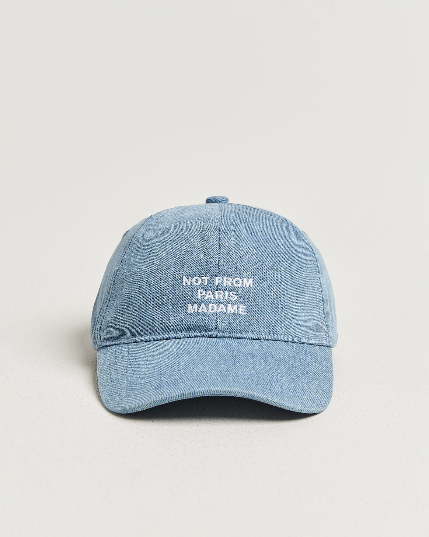 Heren | Hoeden en petten | Drôle de Monsieur | Slogan Denim Baseball Cap Blue