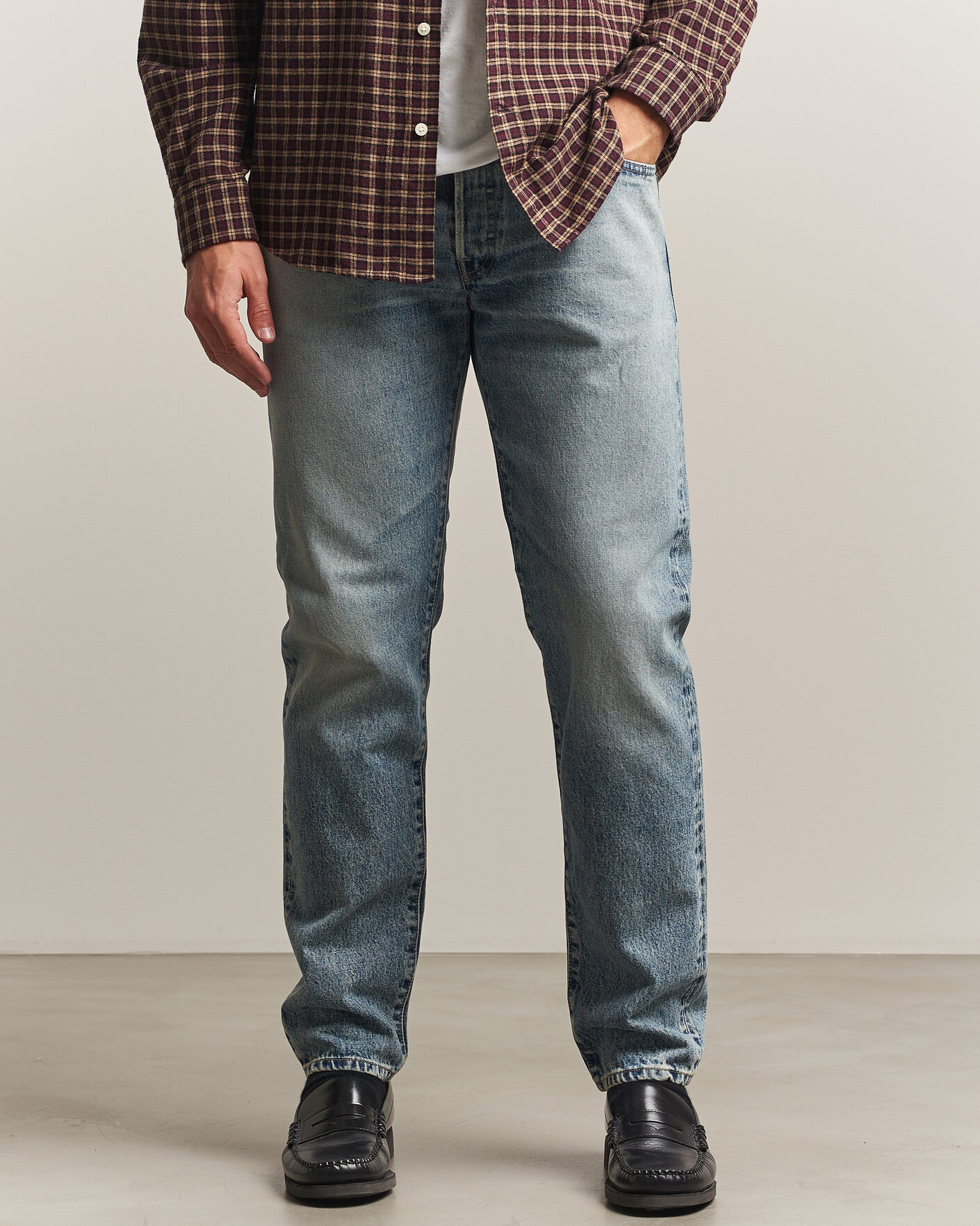 Heren | Jeans | EDWIN | Regular Tapered Rainbow Selvage Jeans Light Used