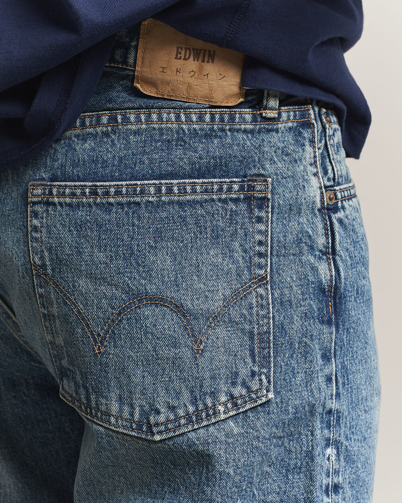 Heren | Broeken | EDWIN | Loose Straight Rainbow Selvage Jeans Mid Used