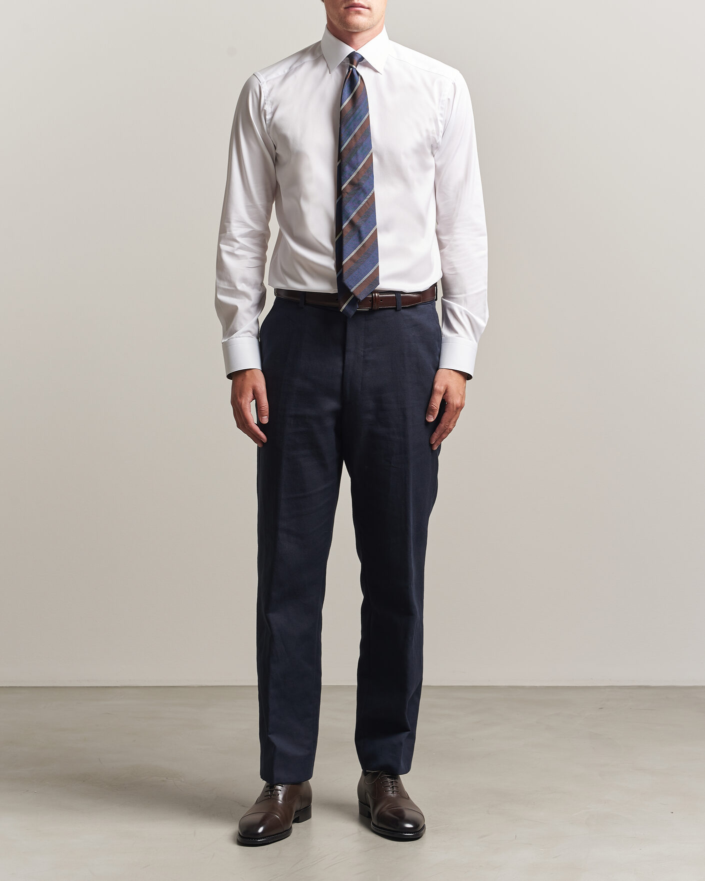 Heren | Overhemden | Eton | Slim Fit Signature Twill Contrast Shirt White