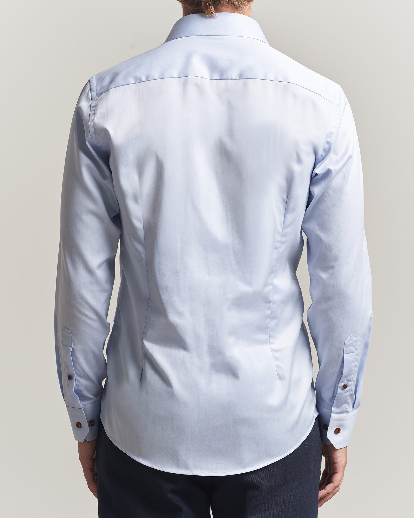 Heren | Overhemden | Eton | Slim Fit Signature Twill Contrast Shirt Light Blue