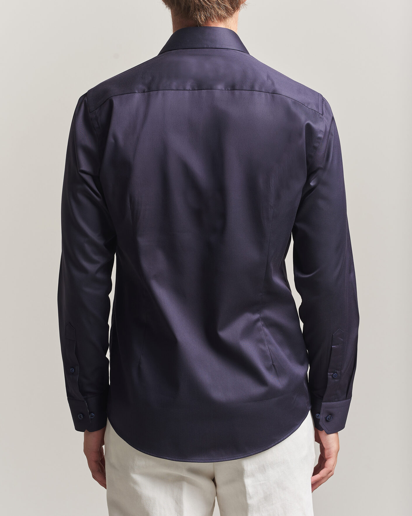 Heren | Overhemden | Eton | Slim Fit Signature Twill Contrast Shirt Navy Blue