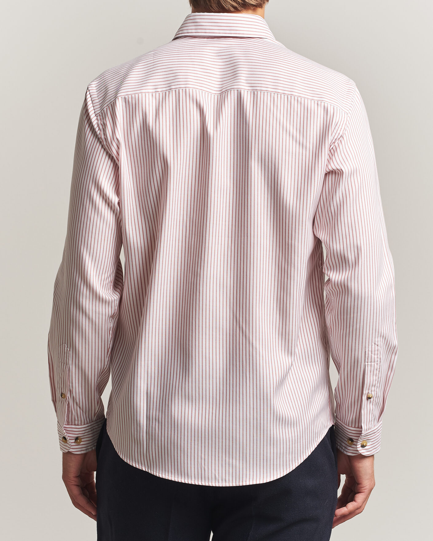 Heren | Overhemden | Eton | Casual Fit Signature Oxford Striped Shirt Orange