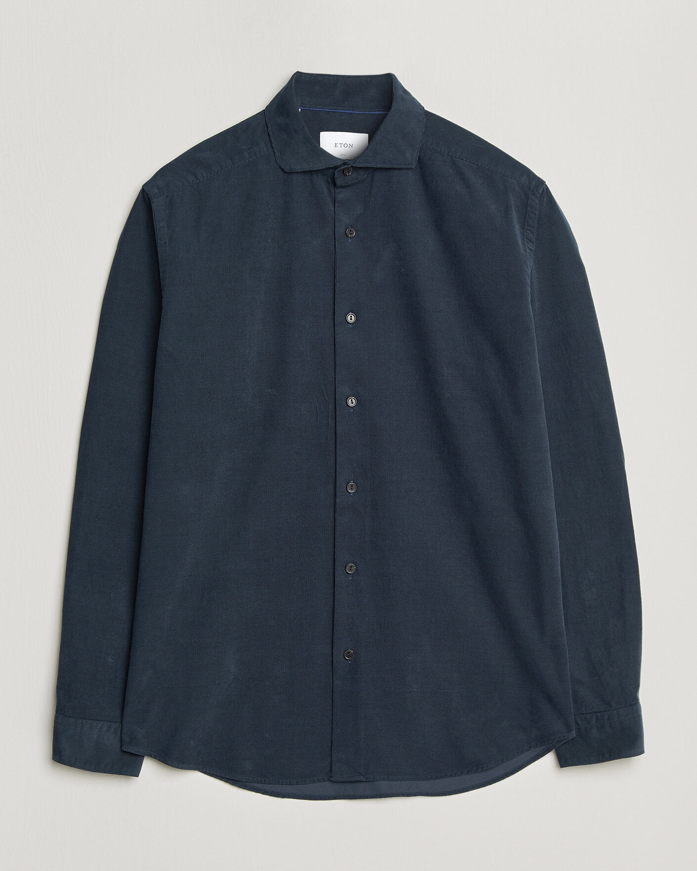 Heren | Overhemden | Eton | Casual Fit Corduroy Shirt Navy Blue