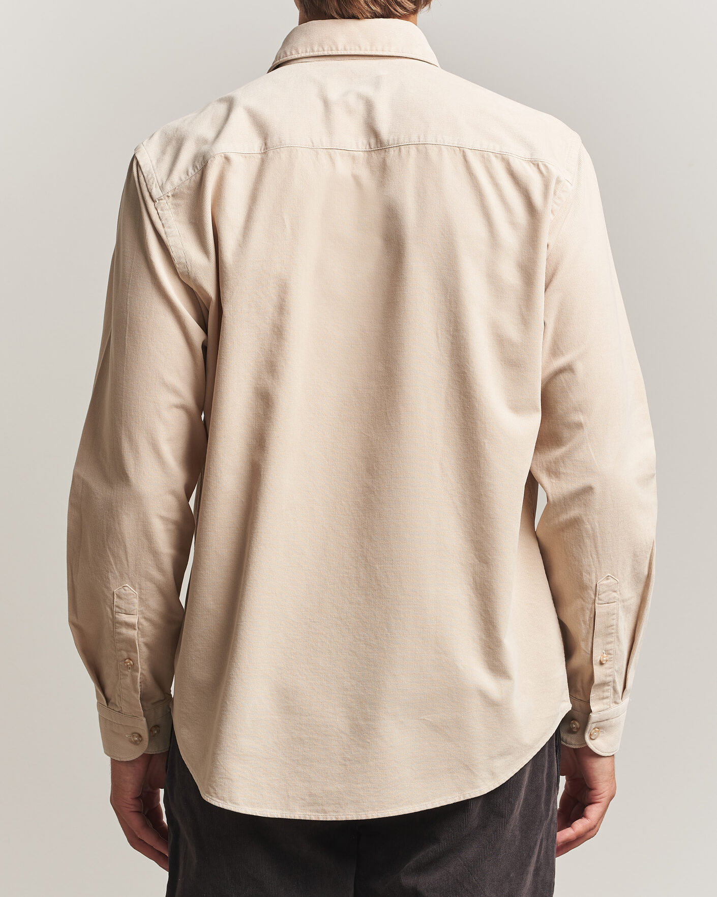Heren | Overhemden | Eton | Casual Fit Corduroy Shirt Beige
