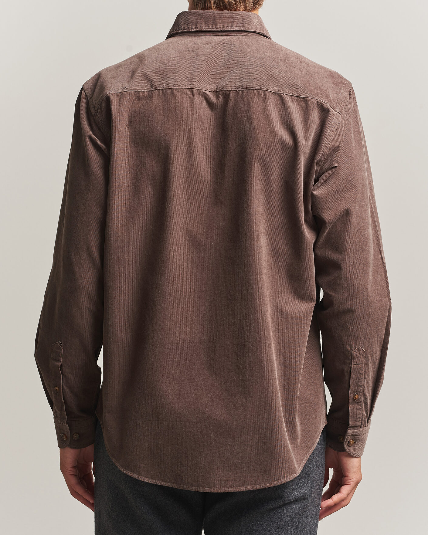 Heren | Overhemden | Eton | Casual Fit Corduroy Shirt Dark Brown