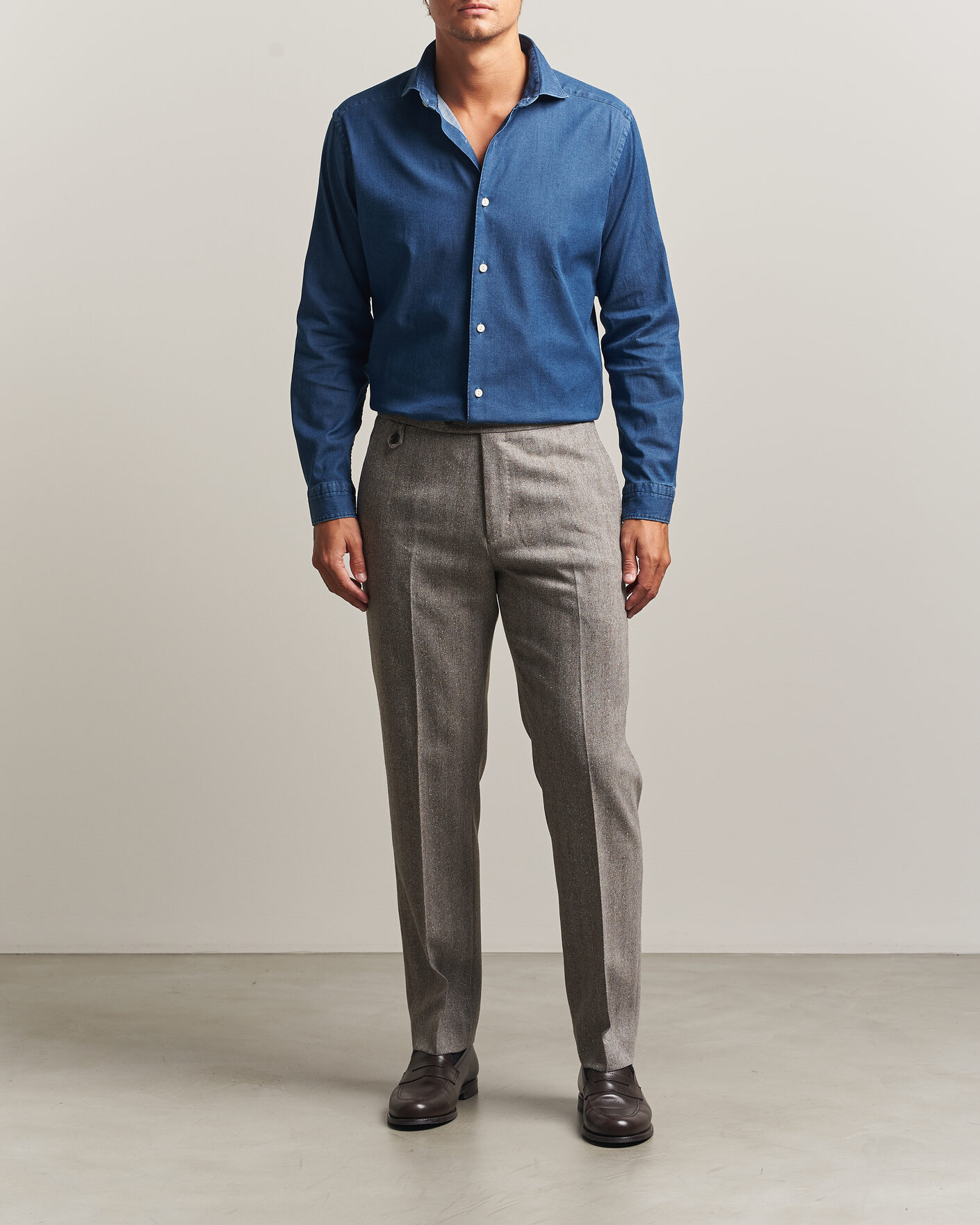 Heren | Overhemden | Eton | Casual Fit Denim Shirt Dark Wash
