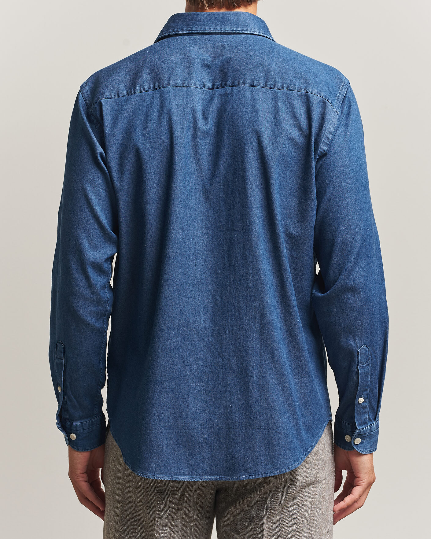 Heren | Overhemden | Eton | Casual Fit Denim Shirt Dark Wash