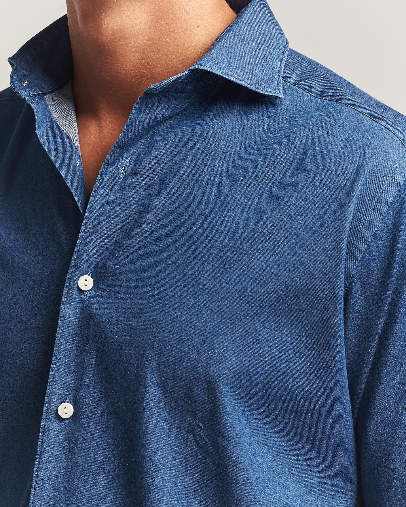 Heren | Overhemden | Eton | Casual Fit Denim Shirt Dark Wash