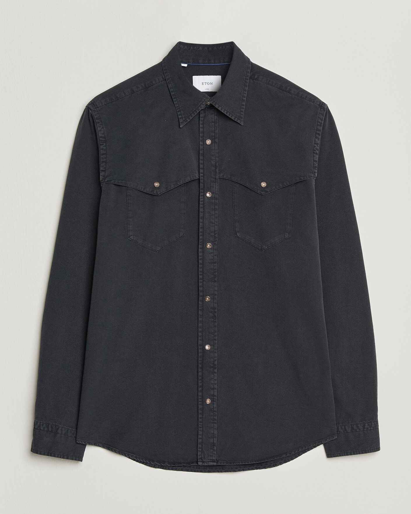 Heren | Overhemden | Eton | Indigo Western Shirt Black