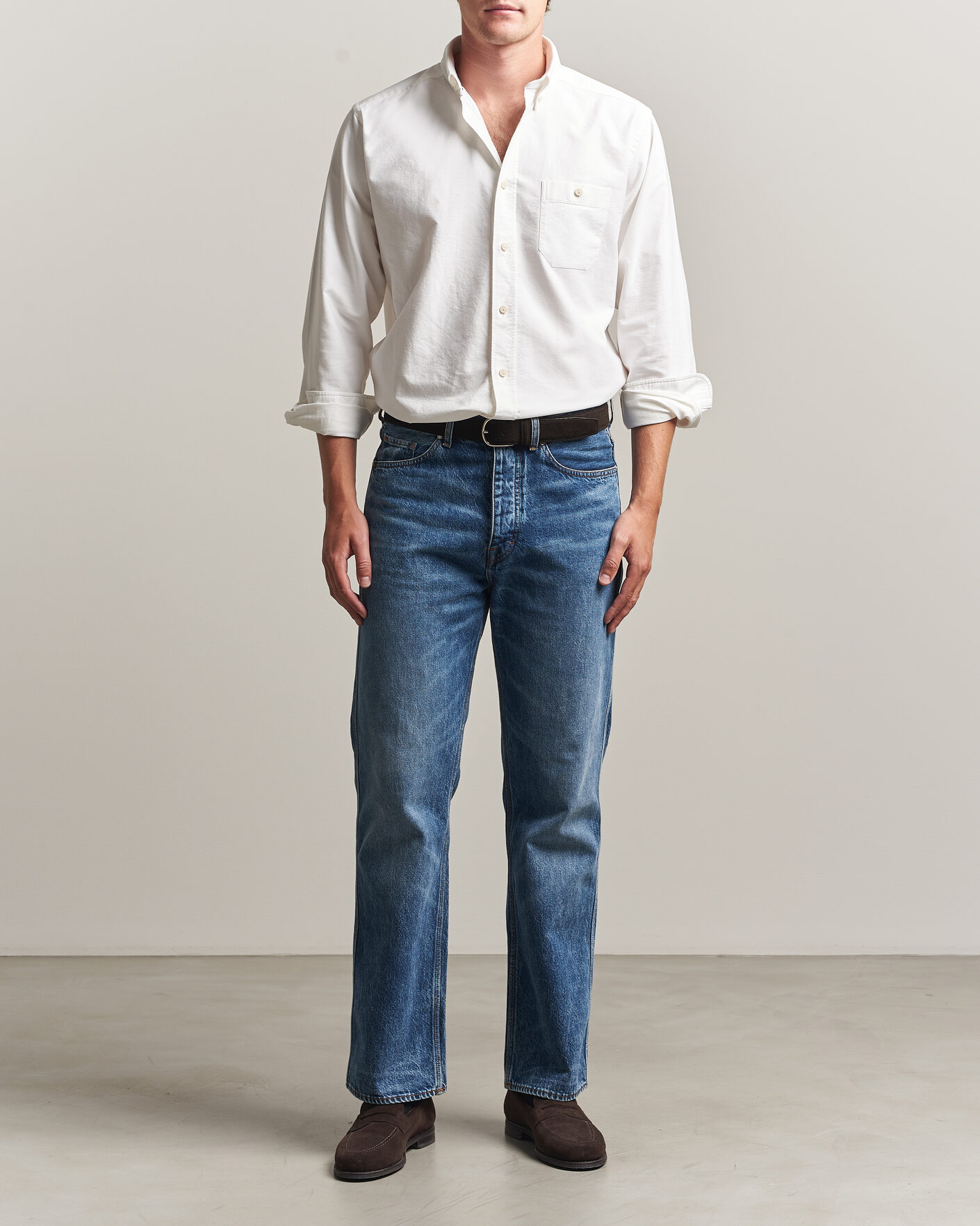 Heren | Overhemden | Eton | Regular Fit Ivy Oxford Shirt White