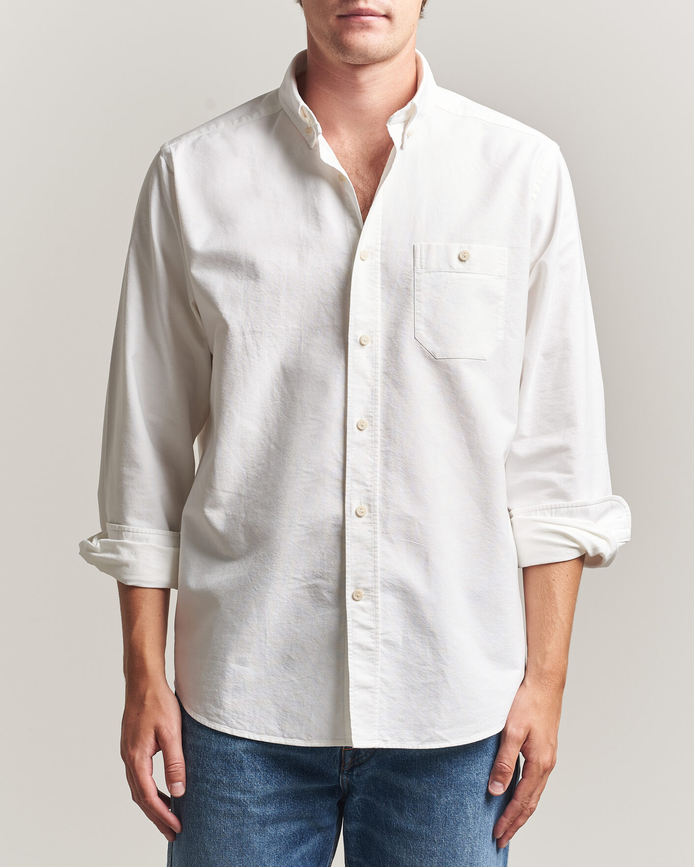Heren | Overhemden | Eton | Regular Fit Ivy Oxford Shirt White