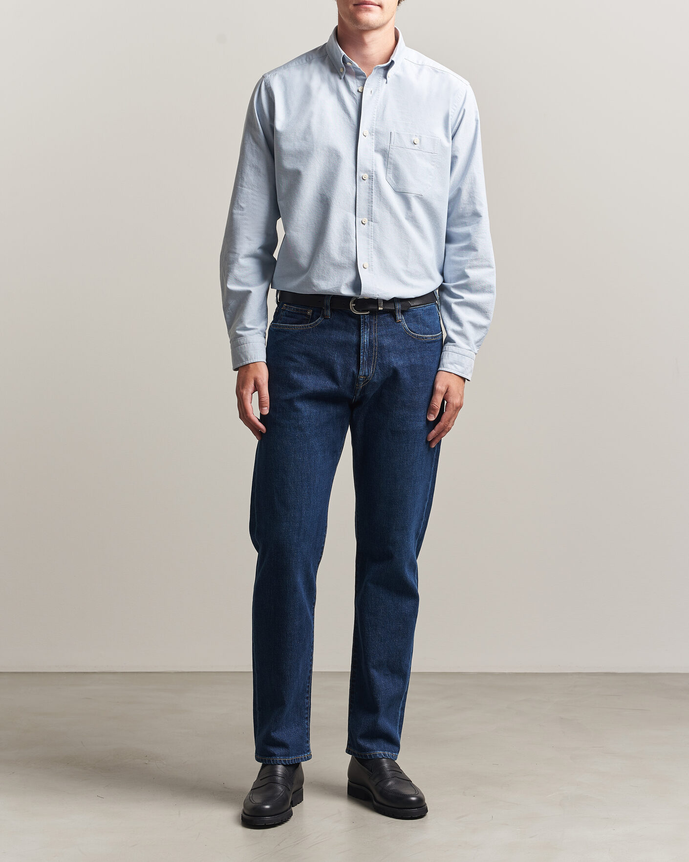 Heren | Overhemden | Eton | Regular Fit Ivy Oxford Shirt Light Blue