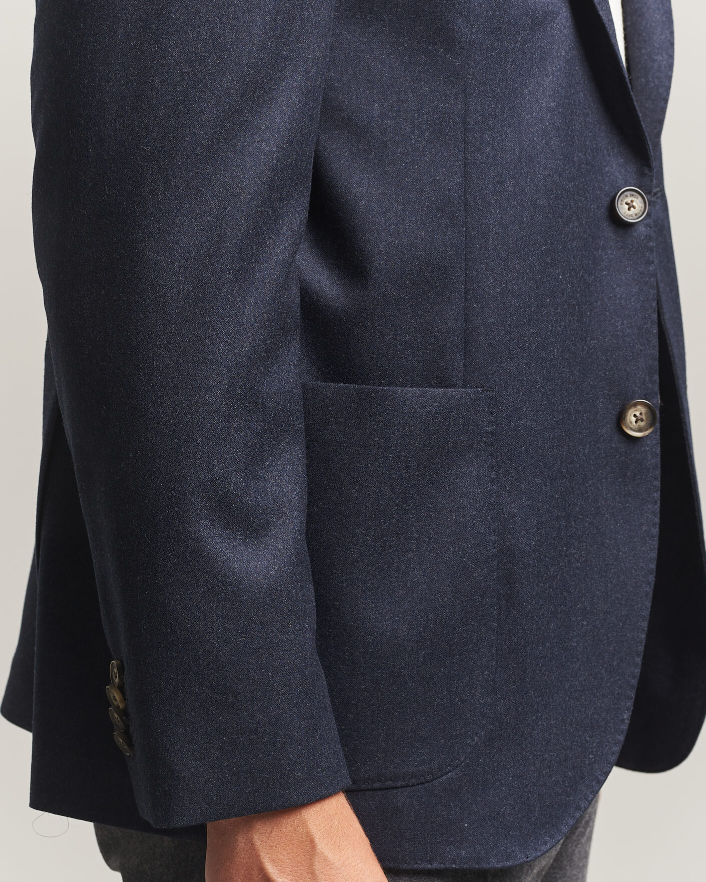 Heren | Blazers | Eton | Wool Flannel Soft Jacket Navy Blue