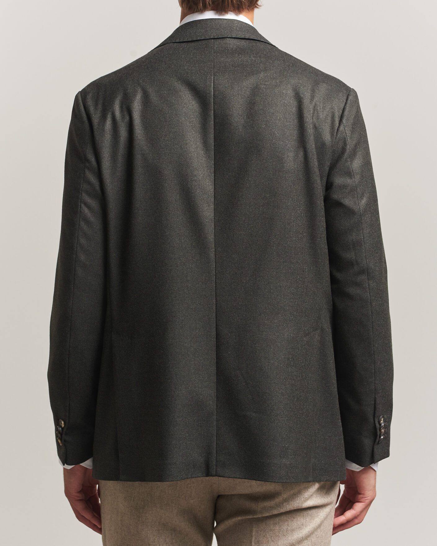 Heren | Blazers | Eton | Wool Flannel Soft Jacket Dark Green