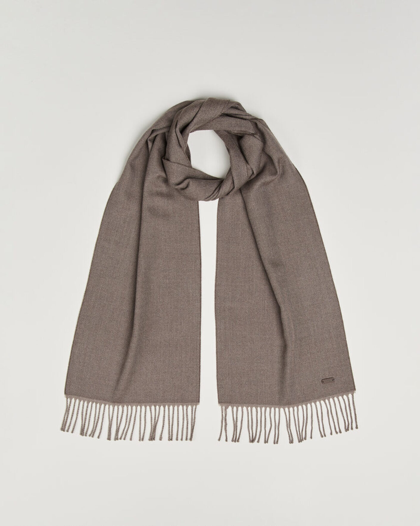 Heren | Sjaals | Eton | Twill Merino Wool Scarf Brown
