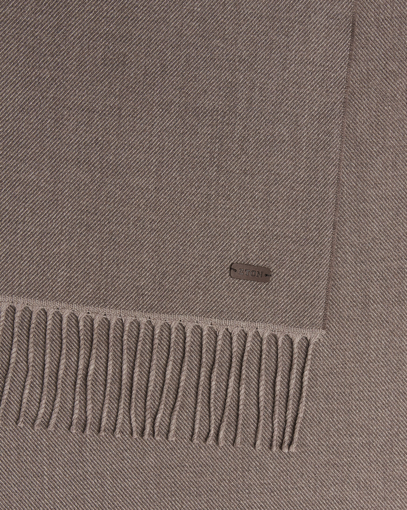 Heren | Sjaals | Eton | Twill Merino Wool Scarf Brown