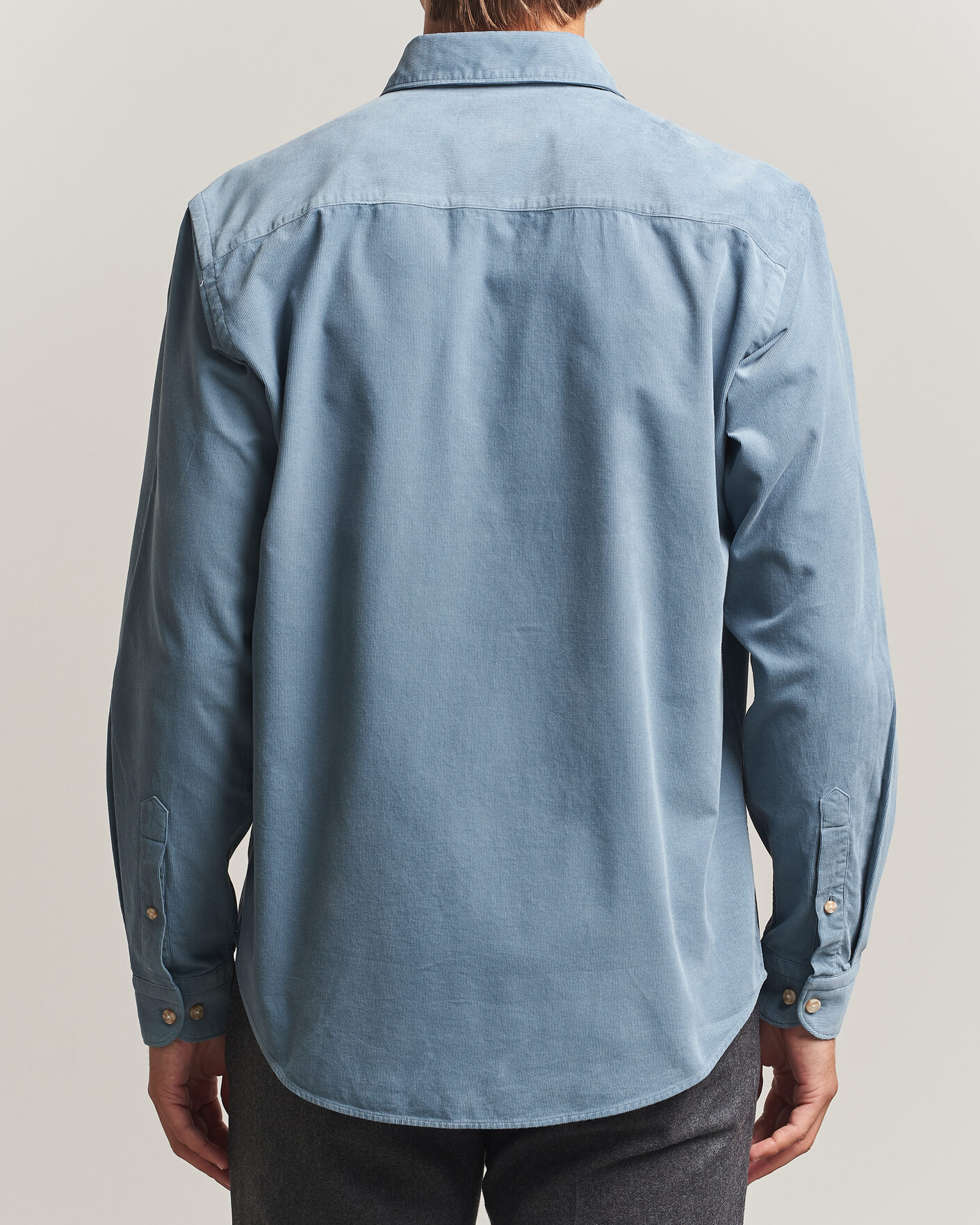 Heren | Overhemden | Eton | Casual Fit Corduroy Shirt Blue