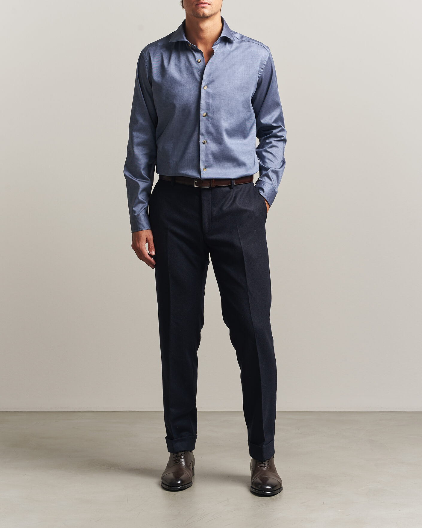 Heren | Overhemden | Eton | Signature Oxford Shirt Blue