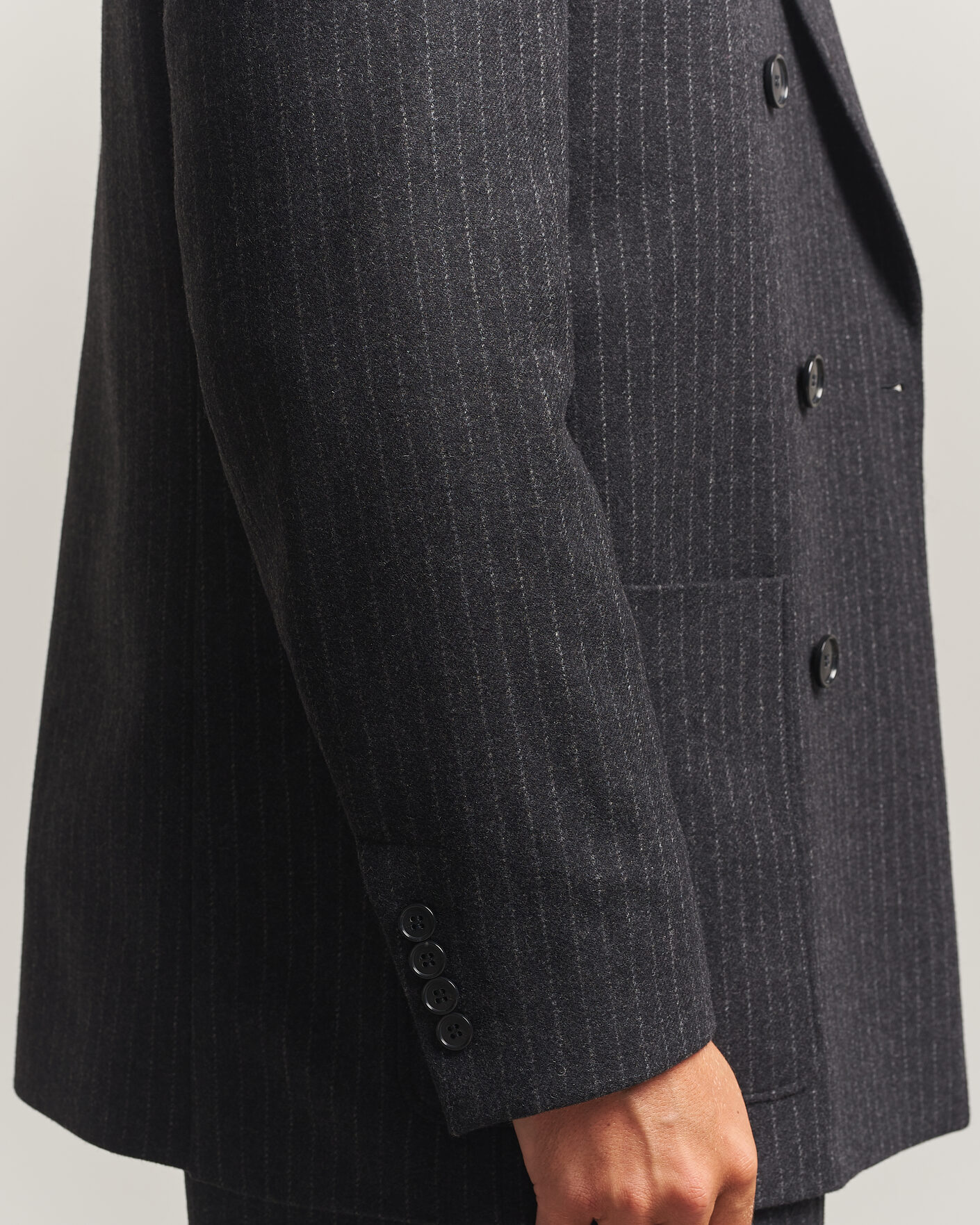 Heren | Blazers | Filippa K | Michael Wool Flannel Pinstriped Blazer Anthracite