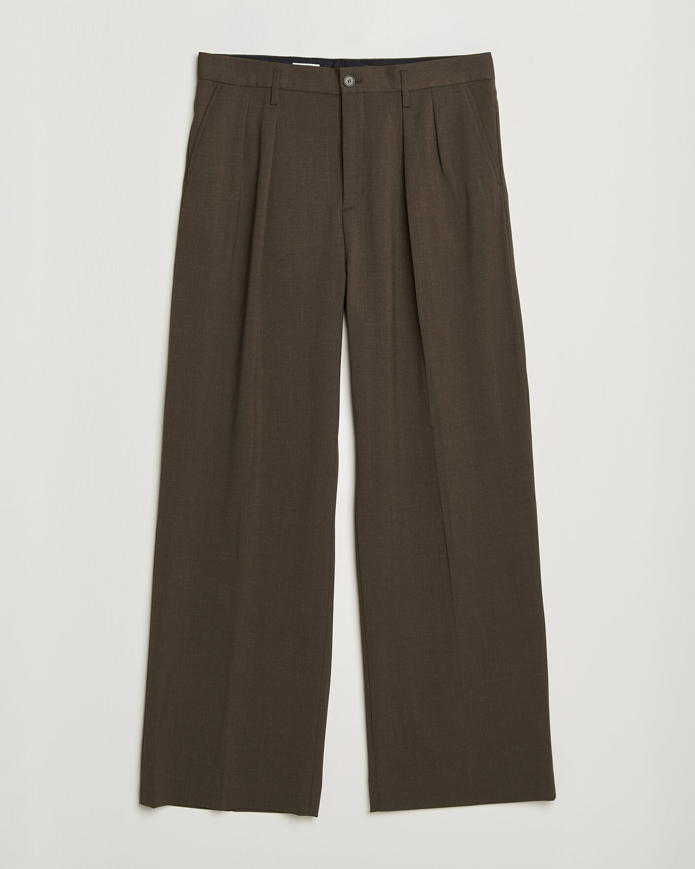 Heren | Broeken | Filippa K | Milo Wide Wool Trousers Walnut Brown
