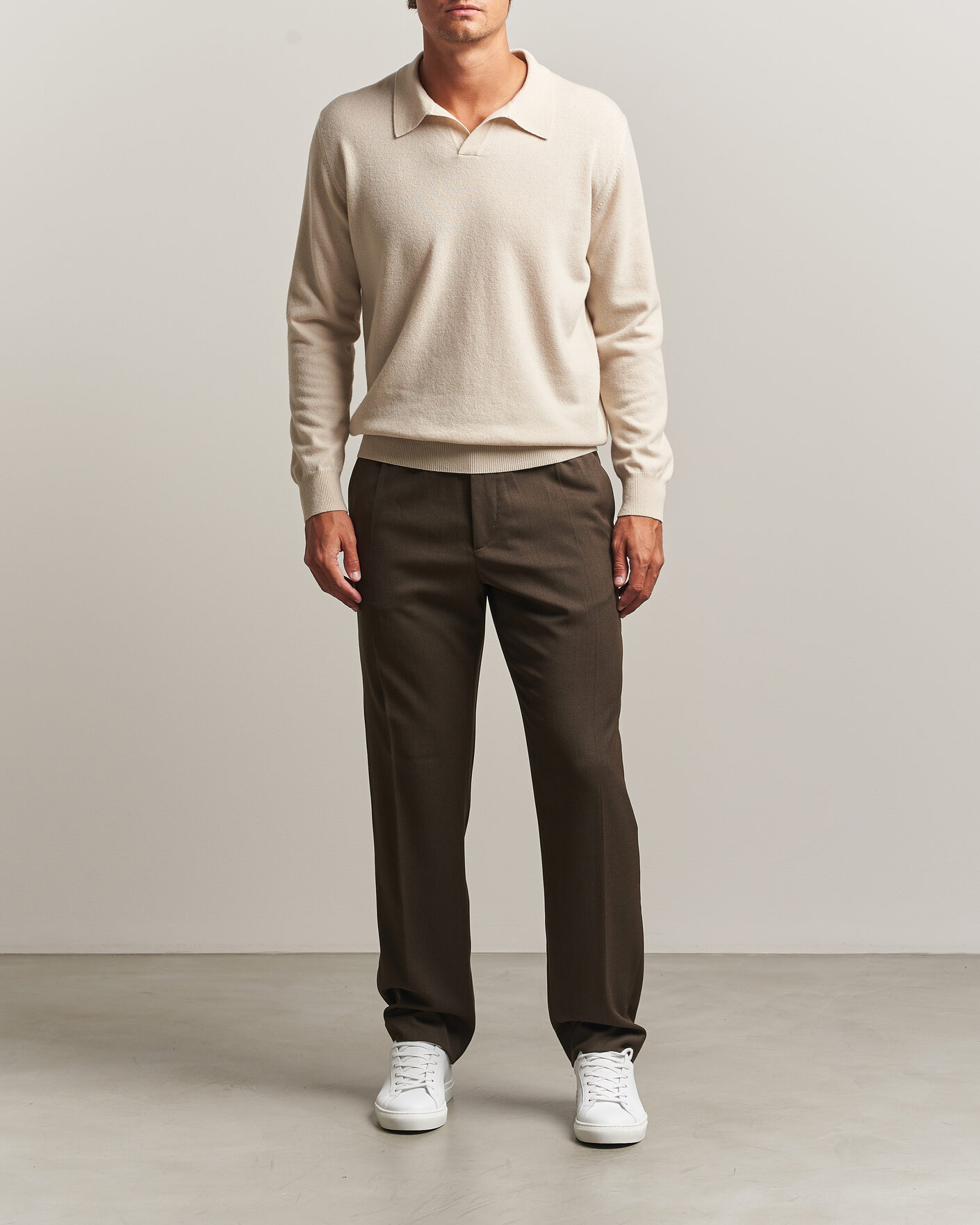 Heren | Broeken | Filippa K | Theo Relaxed Wool Trousers Walnut Brown
