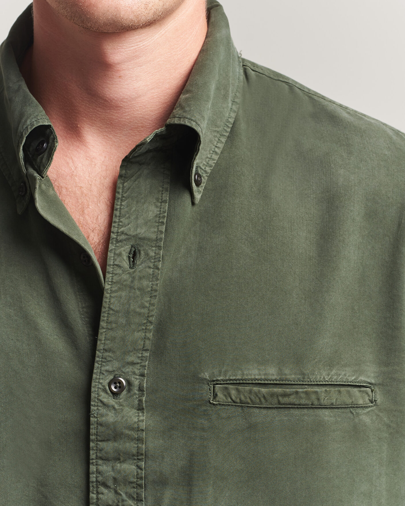 Heren | Overhemden | Filippa K | Zack Lyocell Shirt Night Green