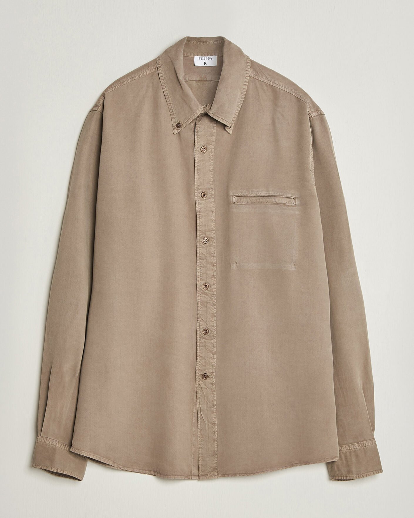 Heren | Overhemden | Filippa K | Zack Lyocell Shirt Stone Taupe