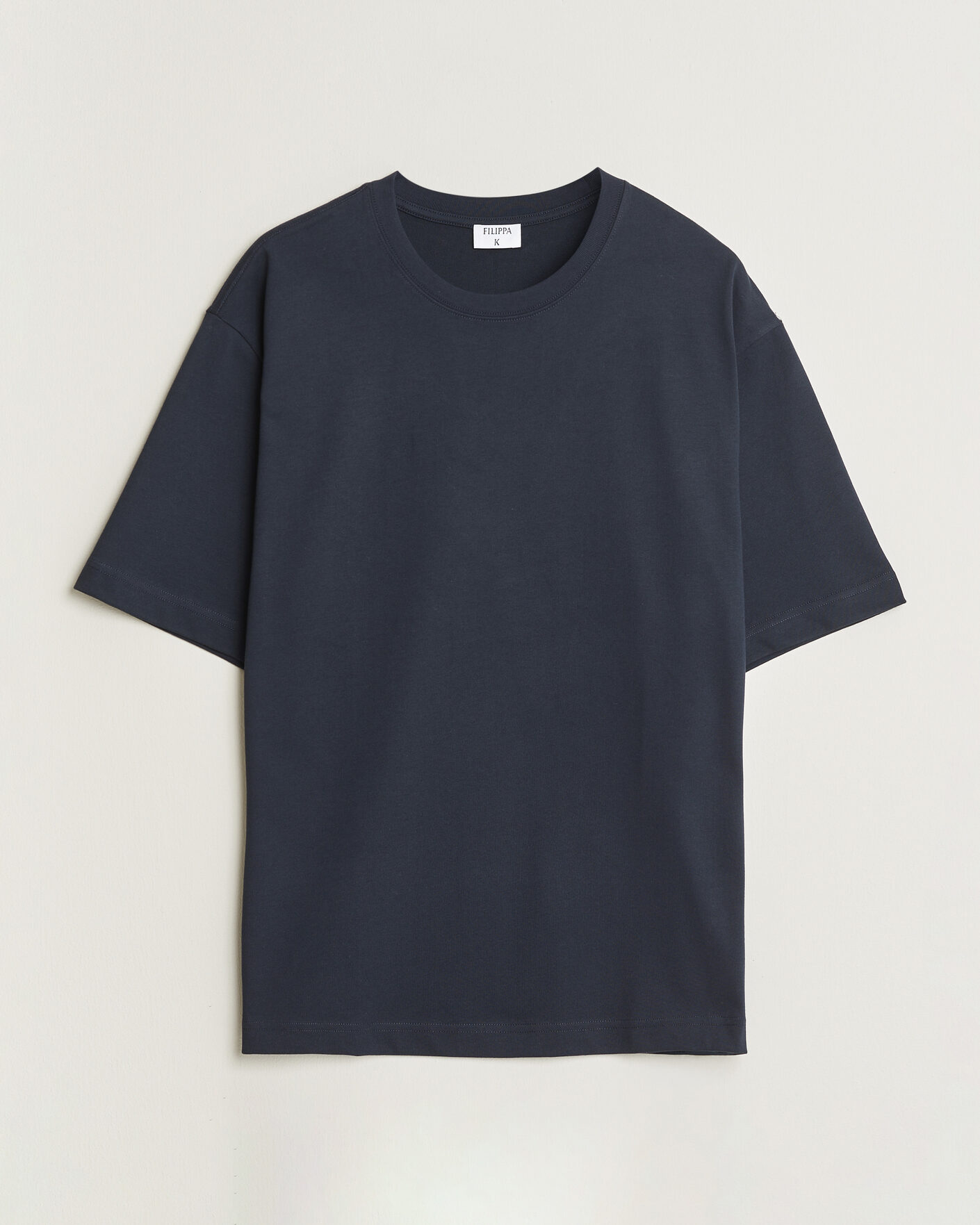 Heren | T-shirts | Filippa K | Heavy Cotton Crew Neck T-Shirt Night Blue