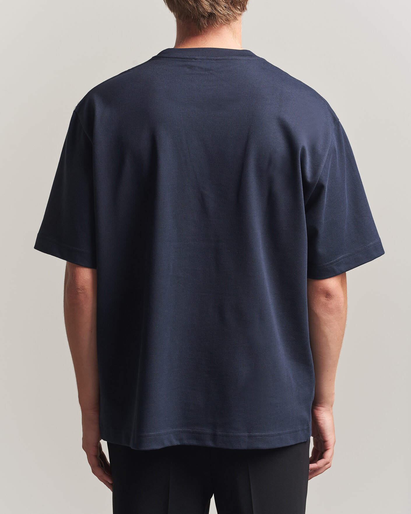 Heren | T-shirts | Filippa K | Heavy Cotton Crew Neck T-Shirt Night Blue