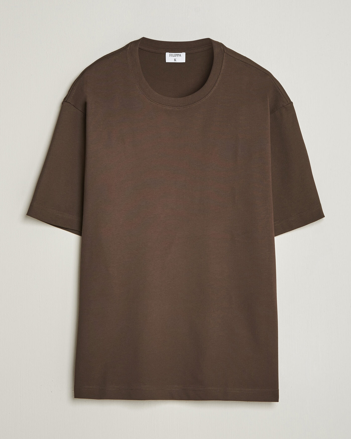 Heren | T-shirts | Filippa K | Heavy Cotton Crew Neck T-Shirt Golden Brown