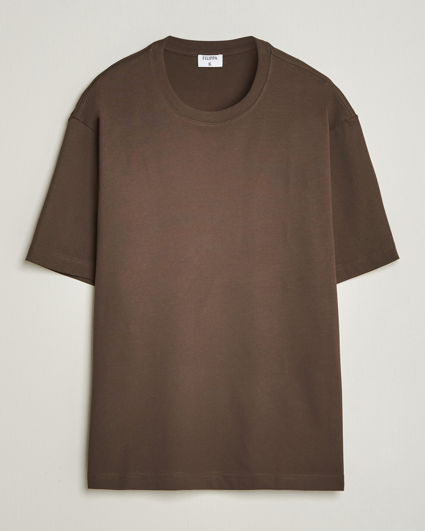 Heren | T-shirts | Filippa K | Heavy Cotton Crew Neck T-Shirt Golden Brown