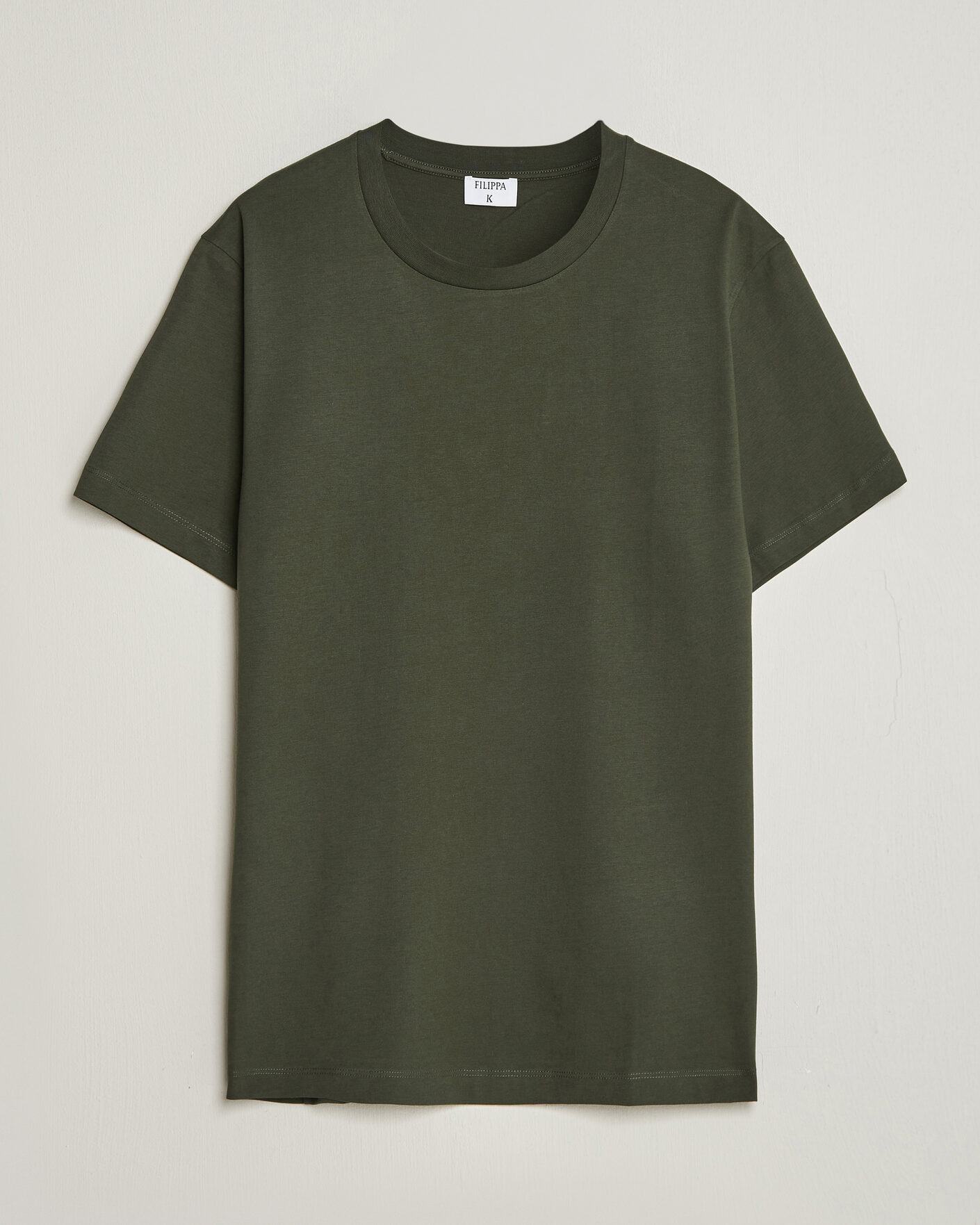 Heren | T-shirts | Filippa K | Filip Crew Neck T-Shirt Night Green