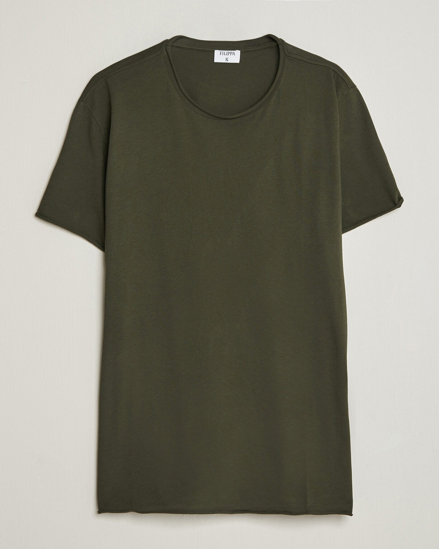 Heren | T-shirts | Filippa K | Roll Neck Crew Neck T-Shirt Night Green