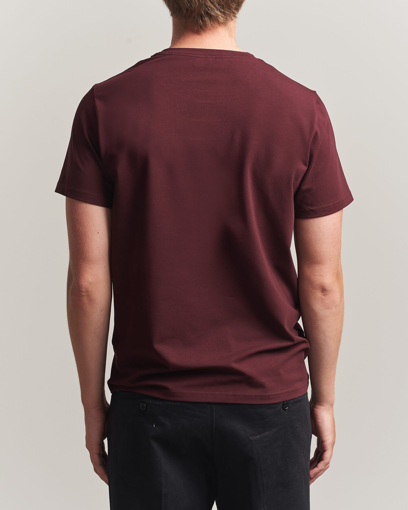 Heren | T-shirts | Filippa K | Soft Lycra T-Shirt Dark Burgundy