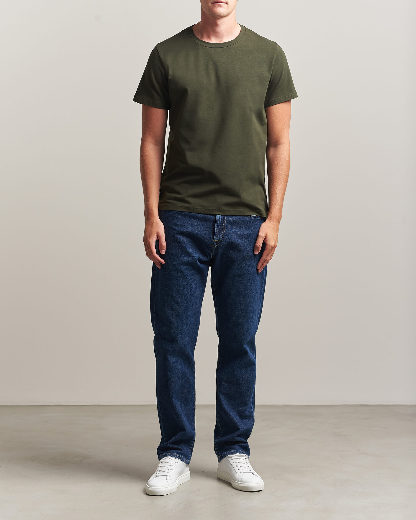 Heren | T-shirts | Filippa K | Soft Lycra T-Shirt Night Green