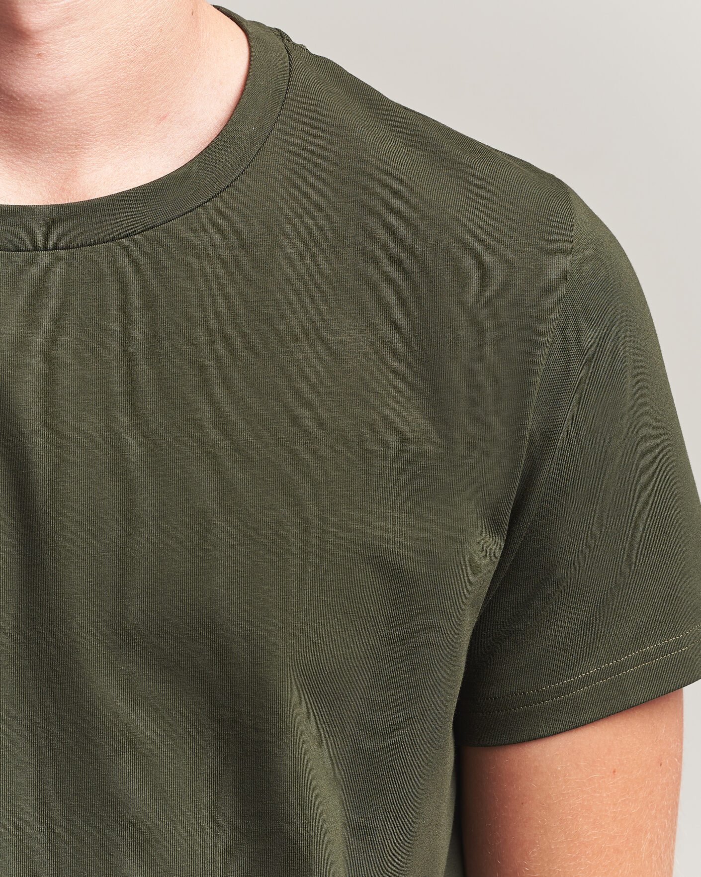 Heren | T-shirts | Filippa K | Soft Lycra T-Shirt Night Green