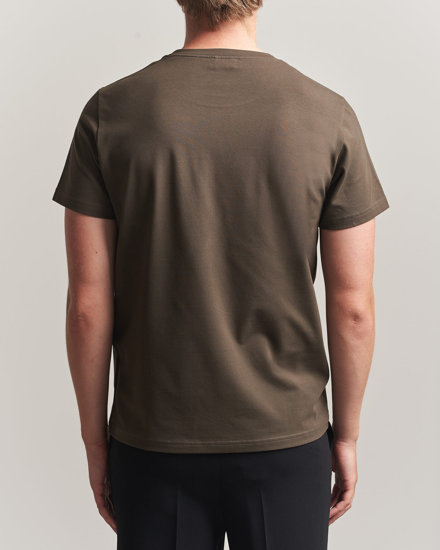 Heren | T-shirts | Filippa K | Soft Lycra T-Shirt Ebony Brown