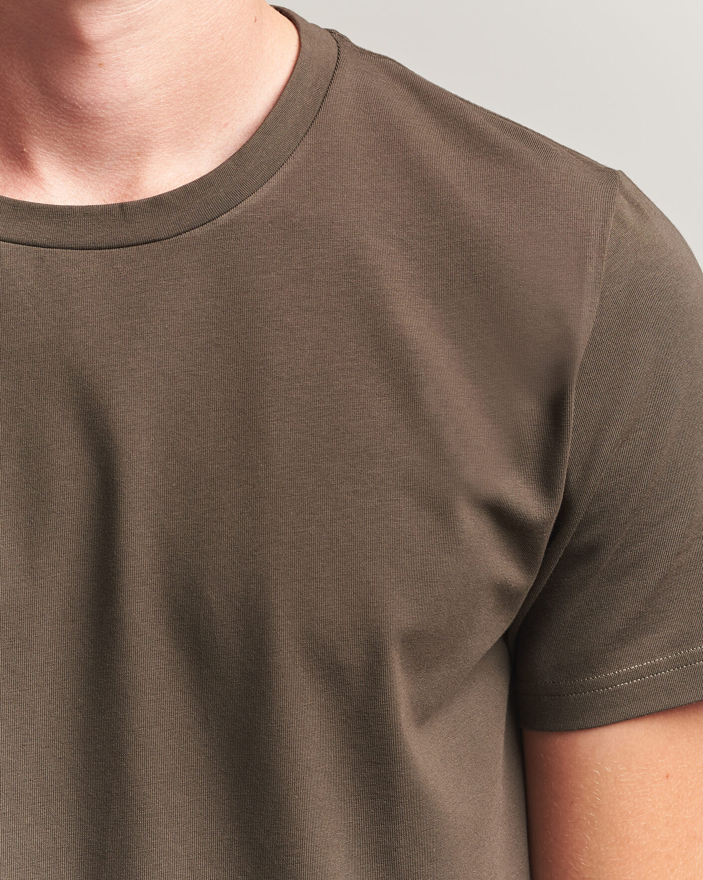 Heren | T-shirts | Filippa K | Soft Lycra T-Shirt Ebony Brown