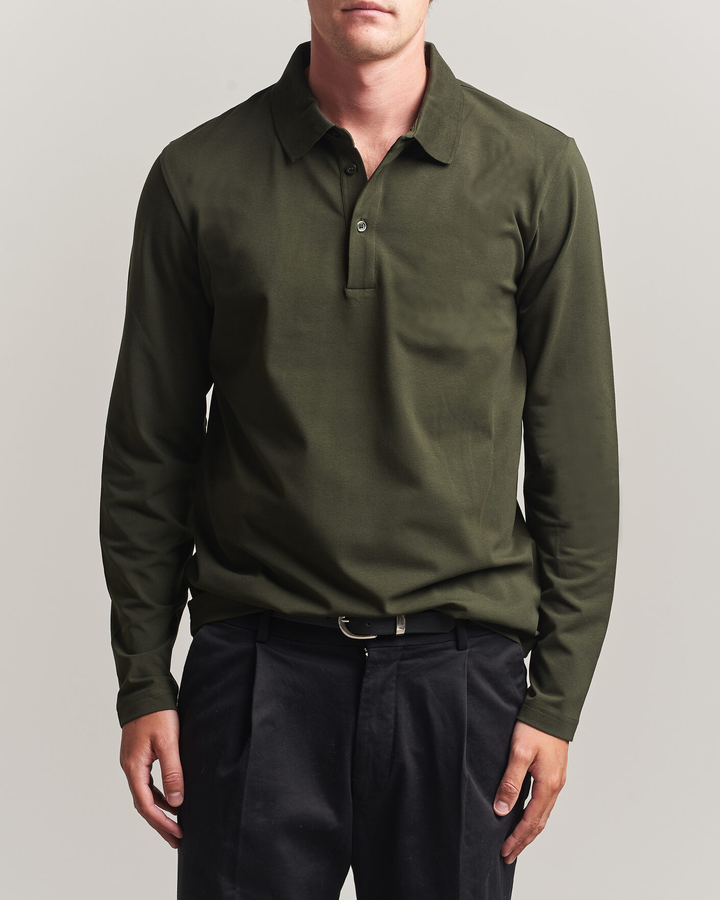Heren | Polo's | Filippa K | Luke Lycra Polo Shirt Night Green