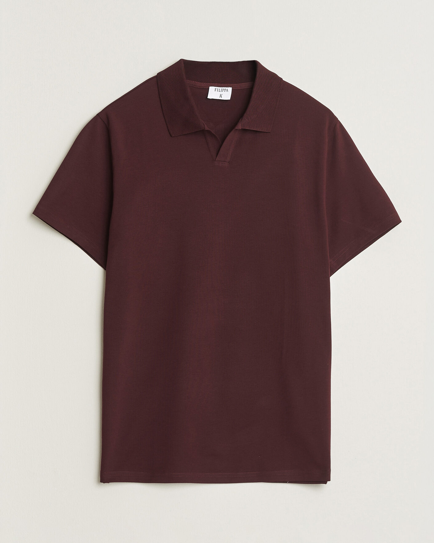 Heren | Polo's | Filippa K | Soft Lycra Polo T-Shirt Dark Burgundy