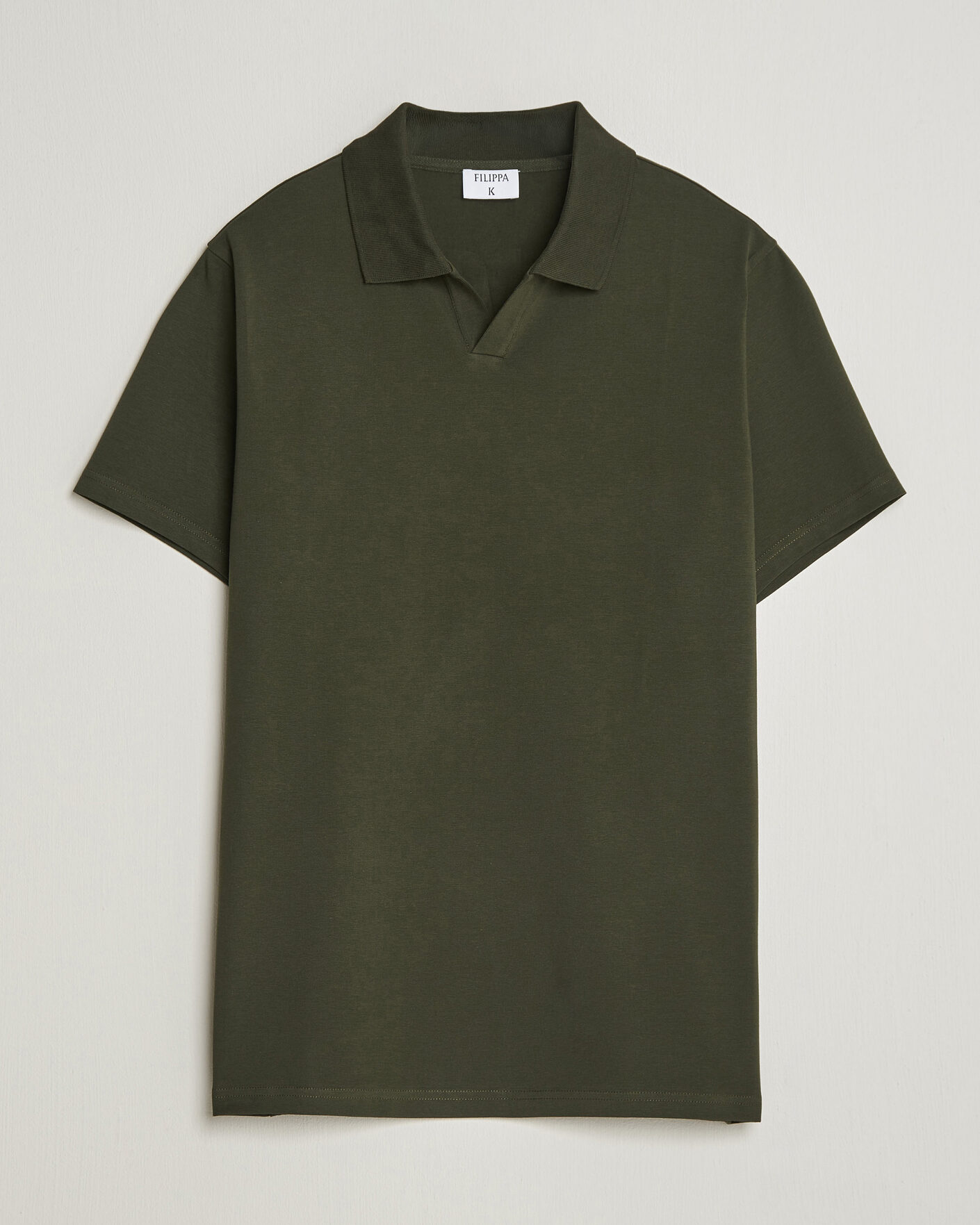 Heren | Polo's | Filippa K | Soft Lycra Polo T-Shirt Night Green
