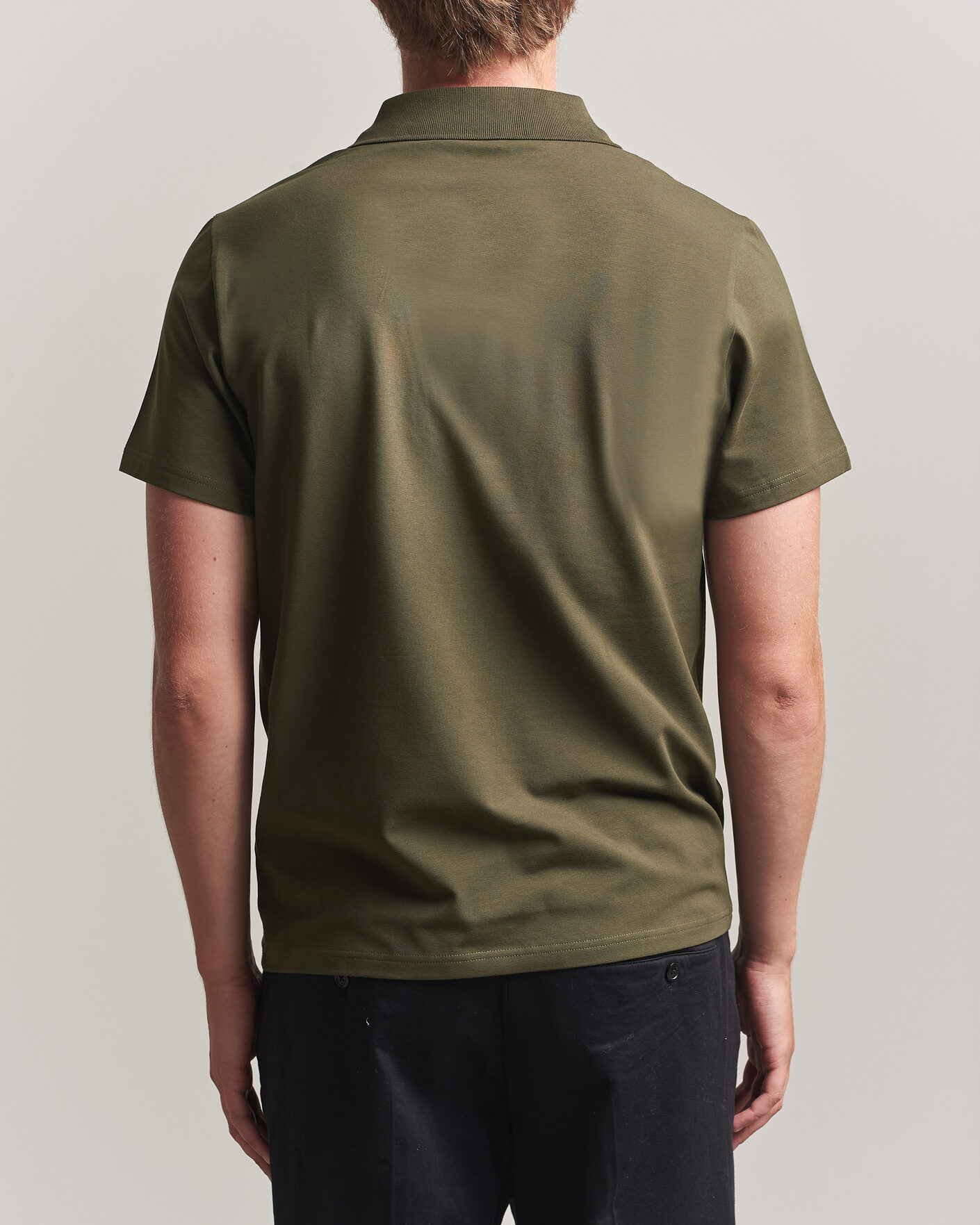 Heren | Polo's | Filippa K | Soft Lycra Polo T-Shirt Ebony Brown