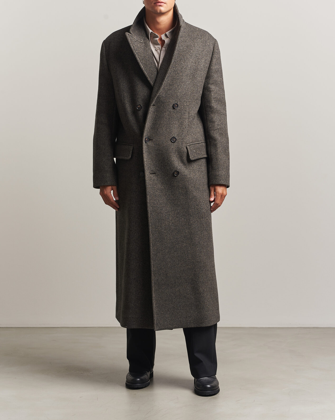 Heren | Jassen | Filippa K | Damian Wool Twill Coat Driftwood