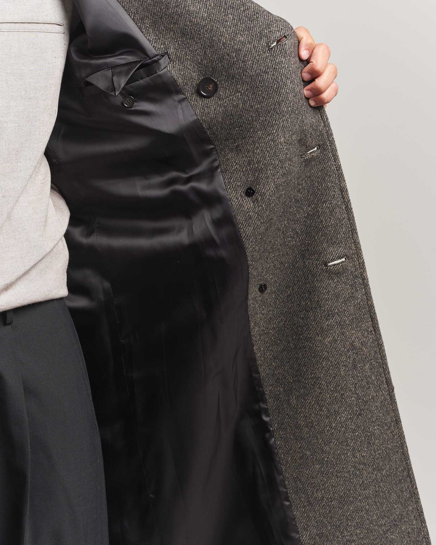 Heren | Jassen | Filippa K | Damian Wool Twill Coat Driftwood