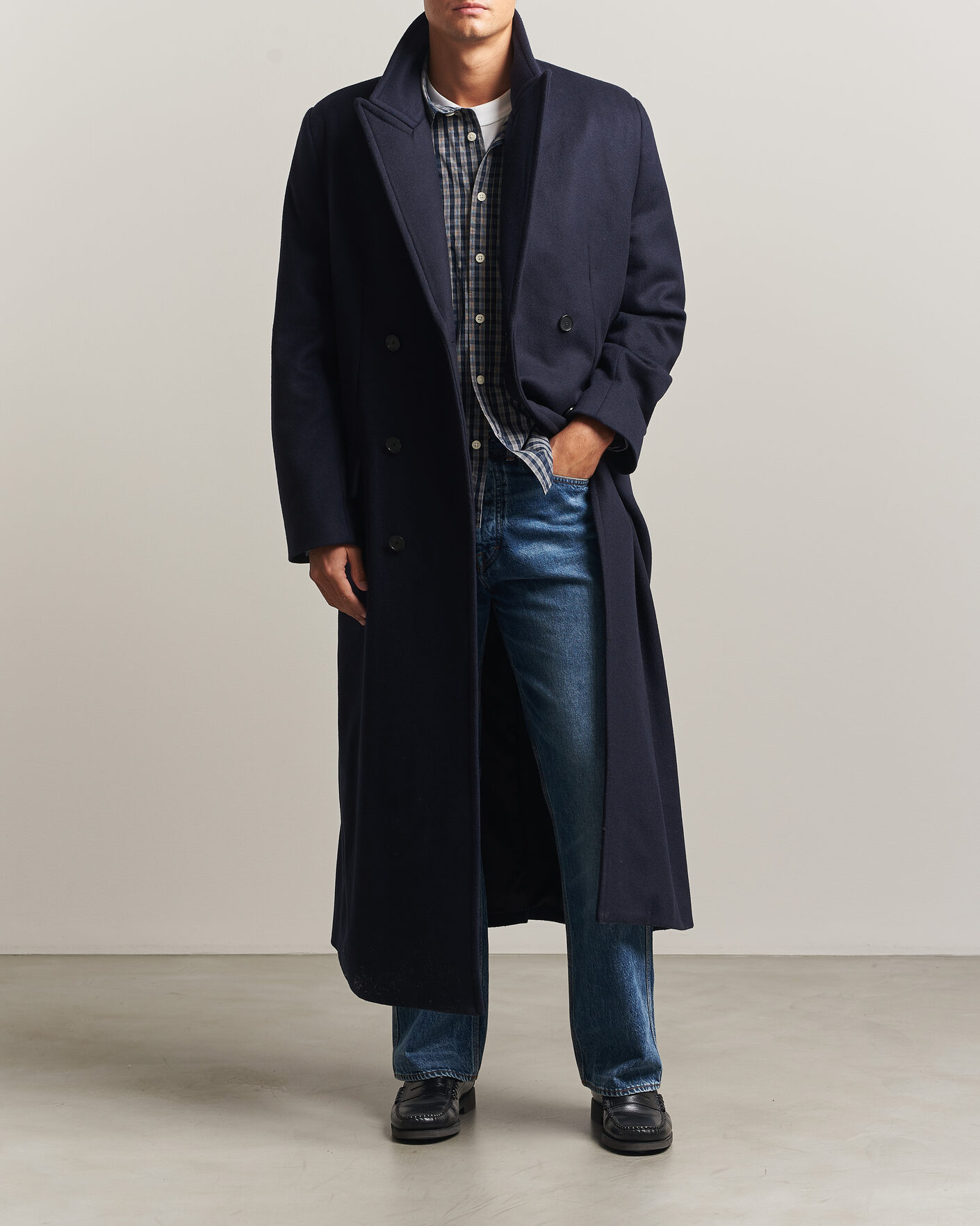 Heren | Jassen | Filippa K | Damian Wool Coat French Navy