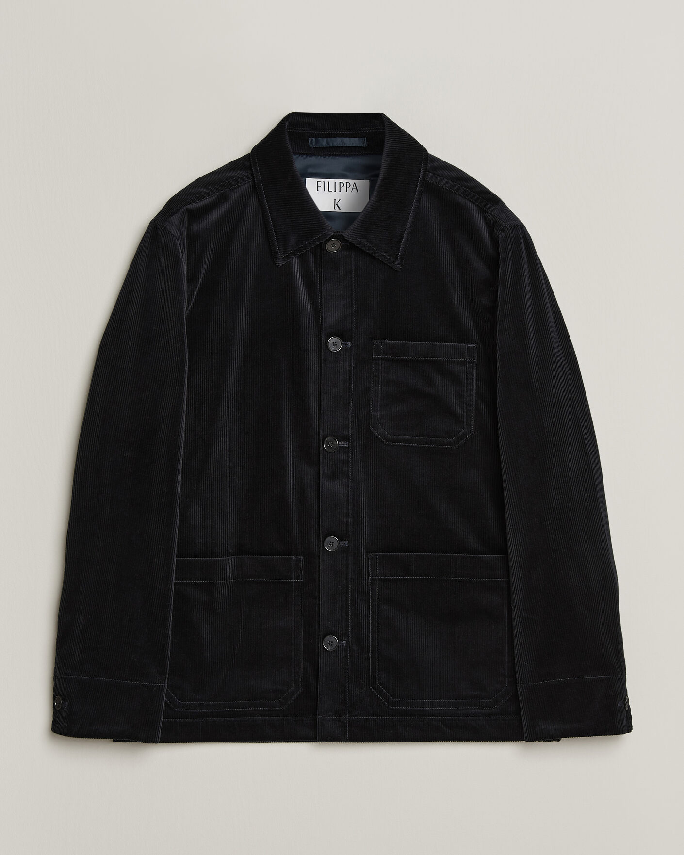 Heren | Overhemden | Filippa K | Taylor Corduroy Overshirt Navy