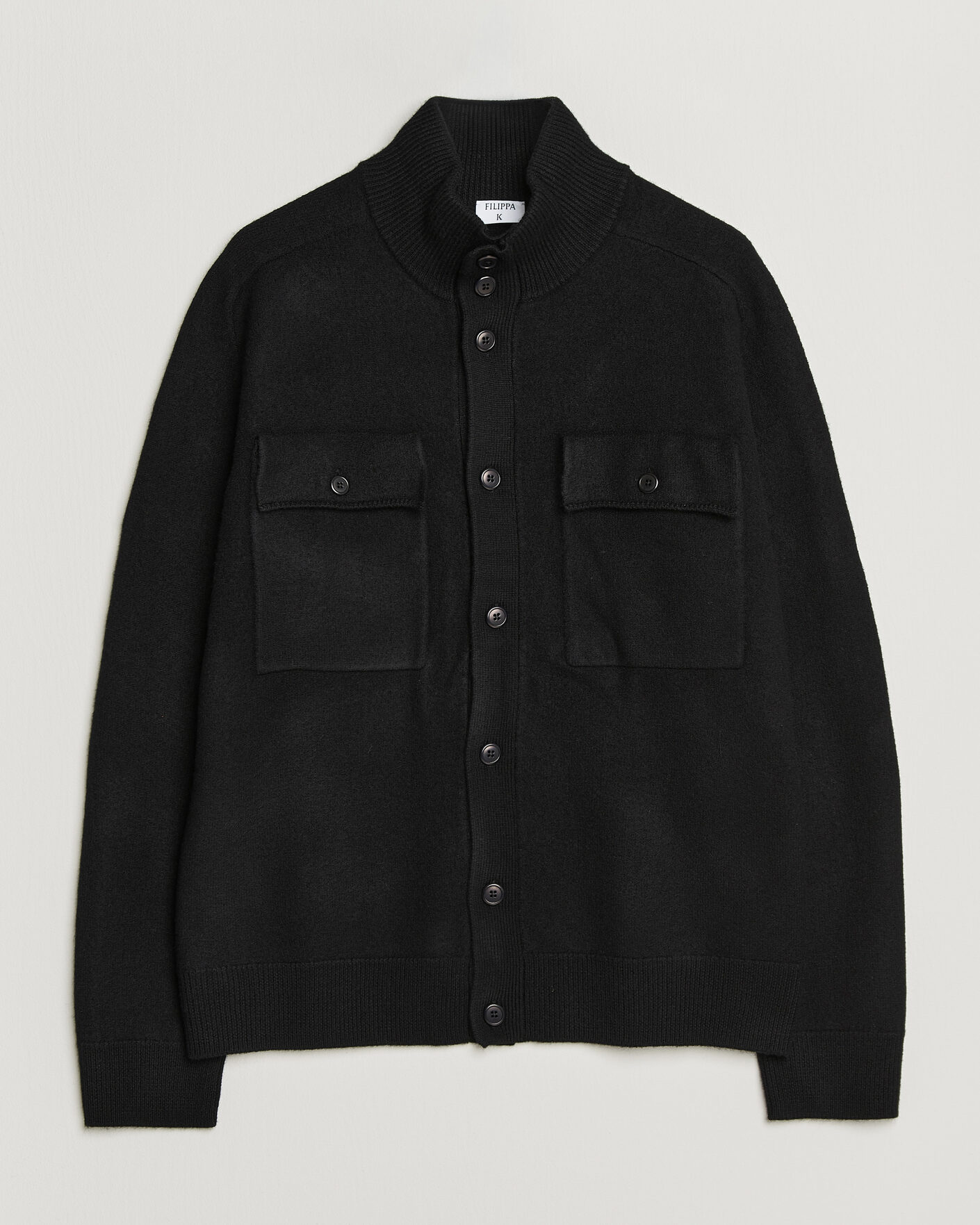 Heren | Truien | Filippa K | Wool Knitted Cardigan Black