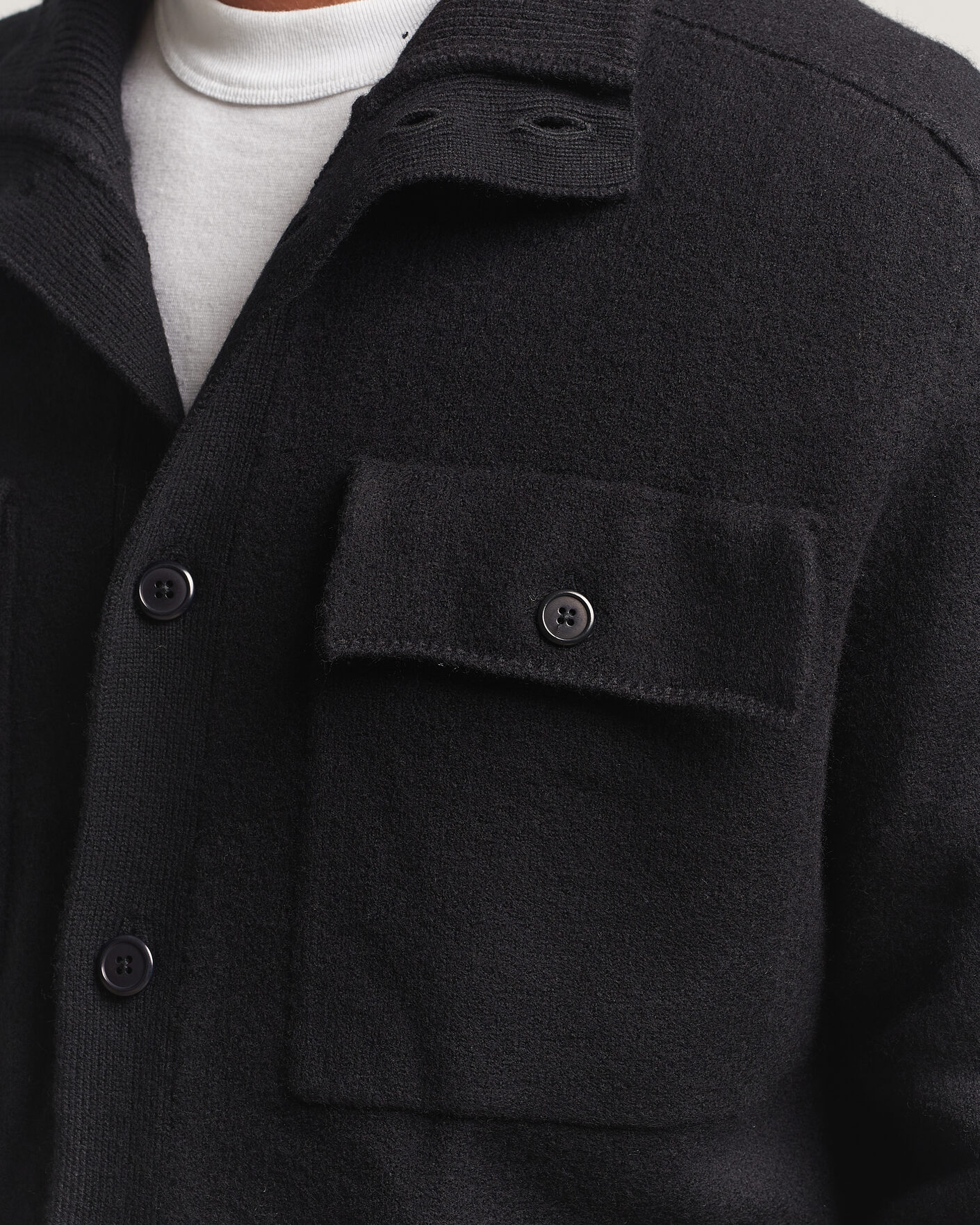 Heren | Truien | Filippa K | Wool Knitted Cardigan Black