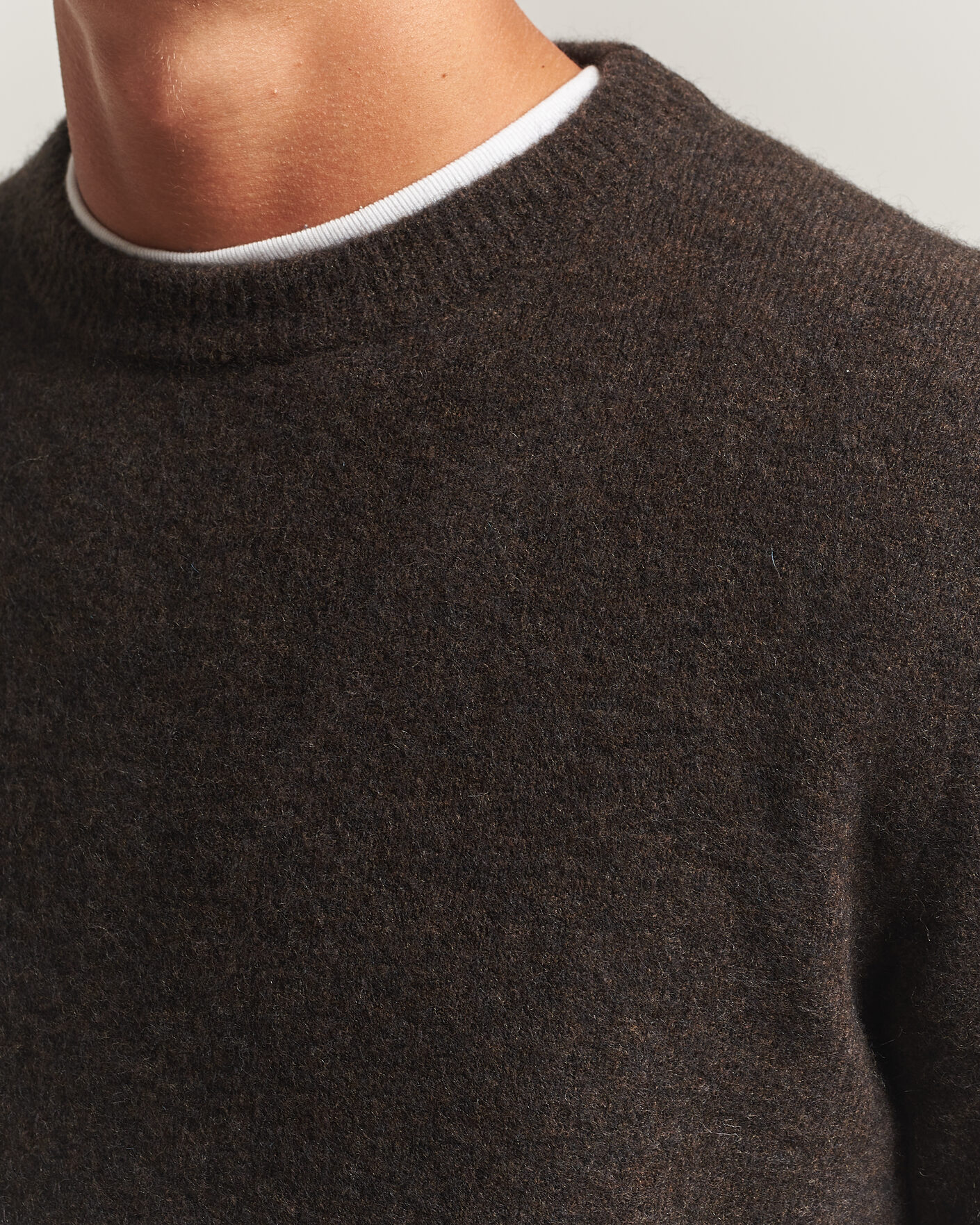 Heren | Truien | Filippa K | Yak Knitted Sweater Golden Brown